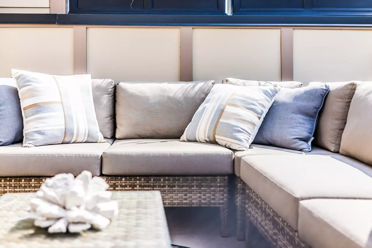 Light modern patio couch