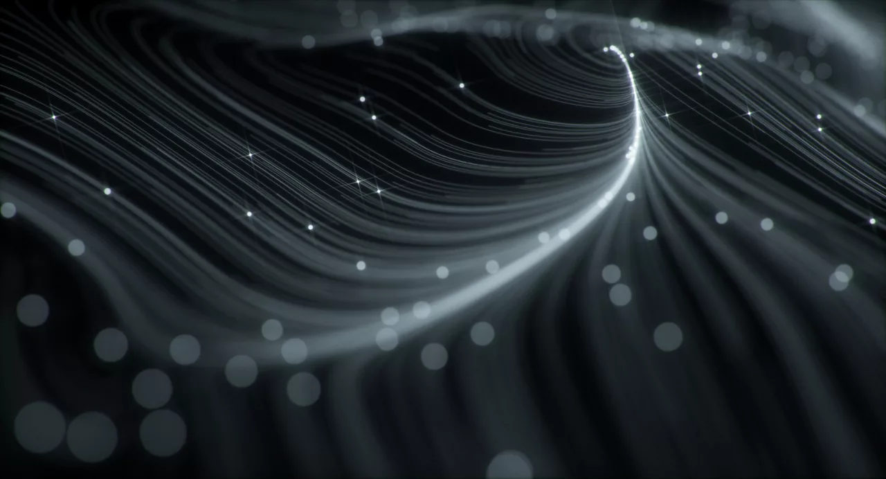 Wavy texture, like a feather or desert with small spheres