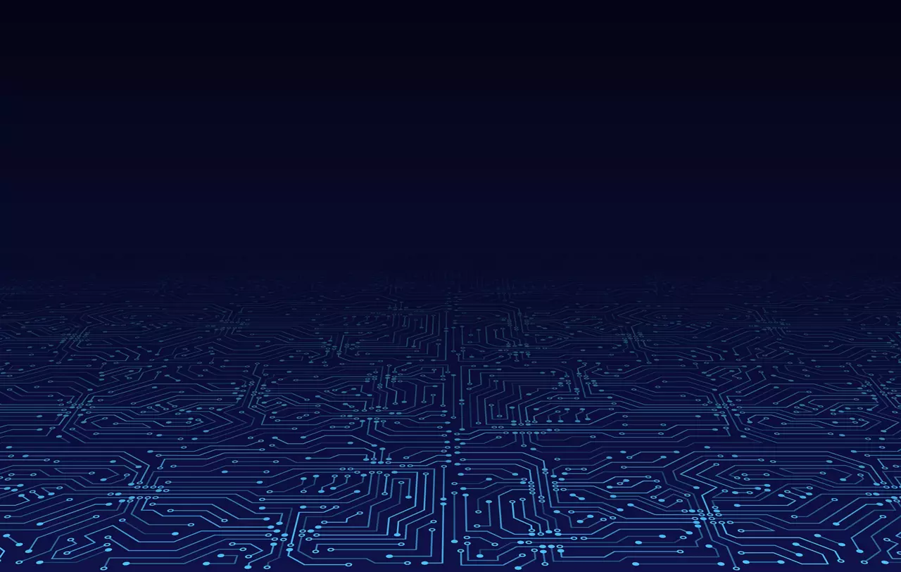 High-tech technology abstract background. Abstract 3D circuit board. Futuristic vector illustration.