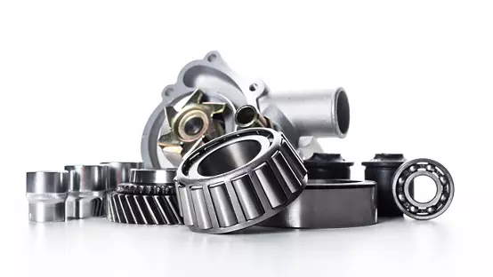 Car engine parts isolated