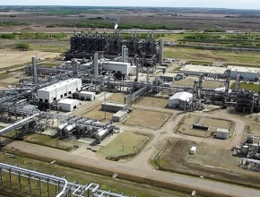 Aerial view of manufacturing facility