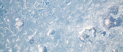 close up of ice and ice crystals