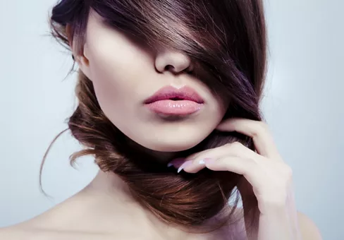 Image of girl with long beautiful hair